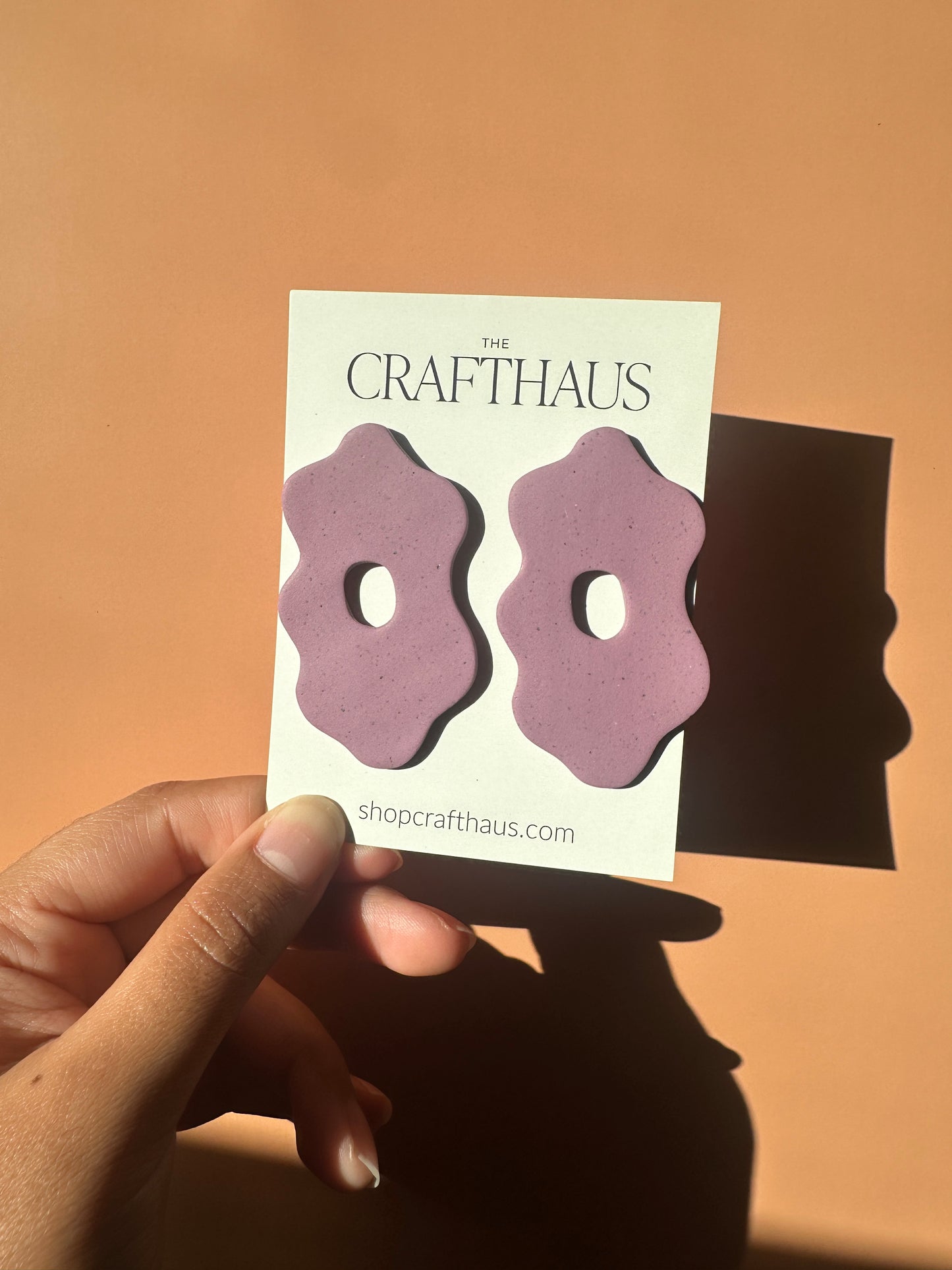 Purple Stone Earrings #2