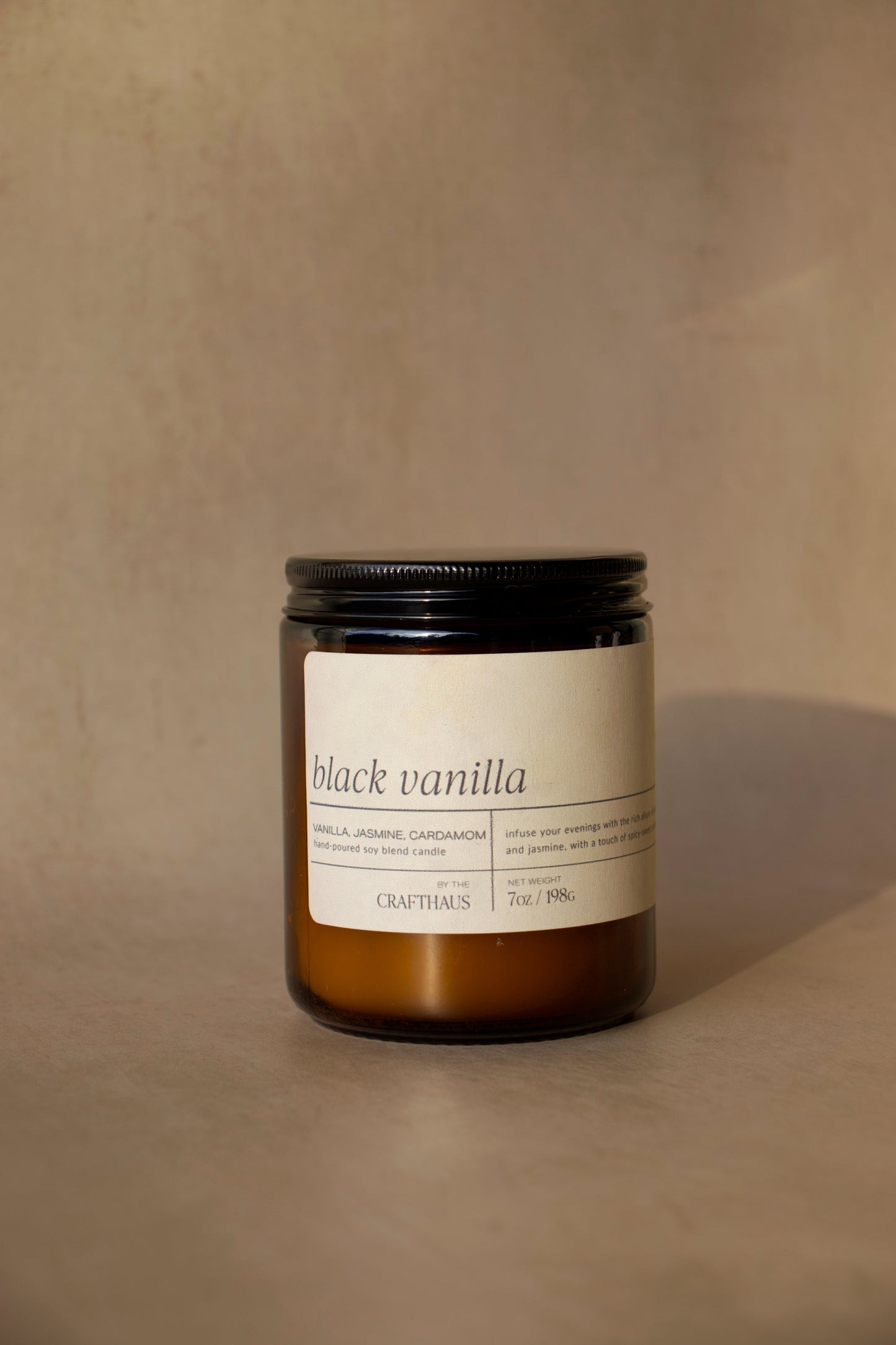 Black Vanilla 7oz Candle