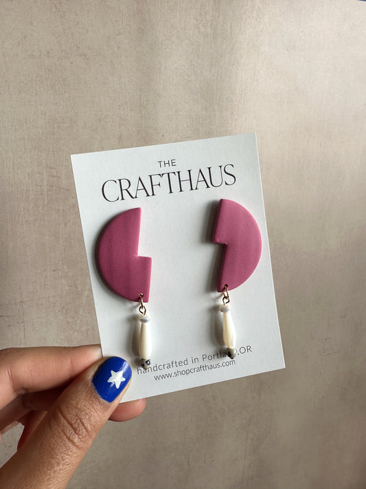 Semi Circle Bead Earrings