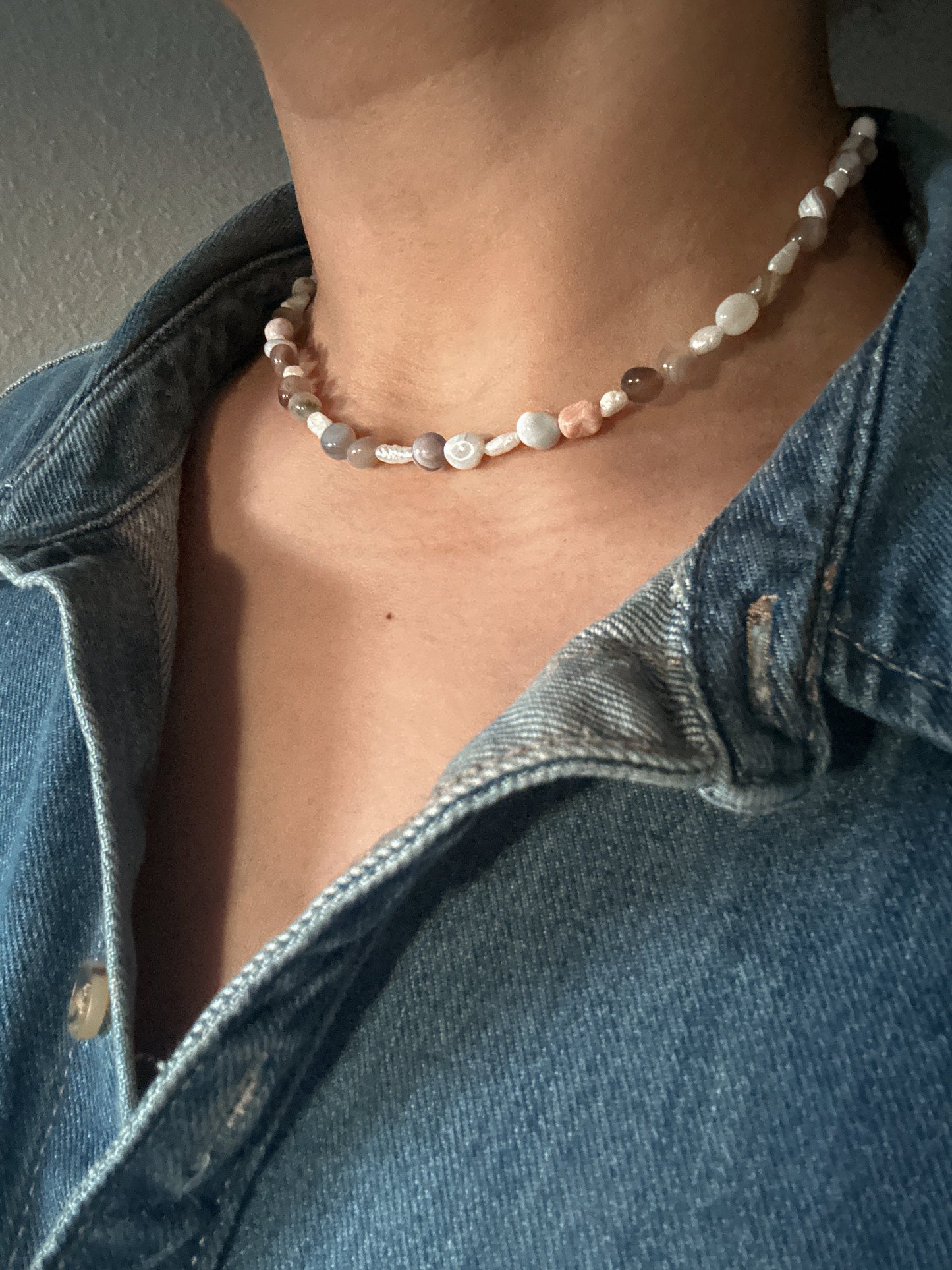 Choker Style Beaded Necklace