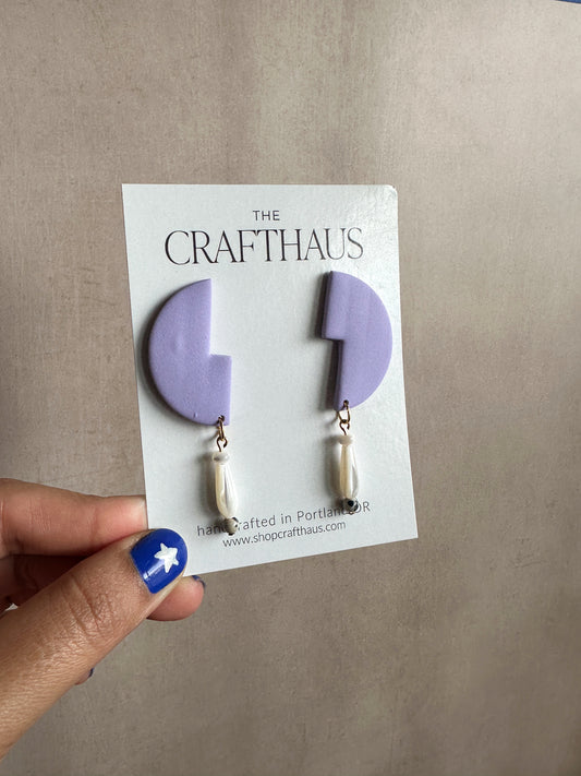 Semi Circle Bead Earrings