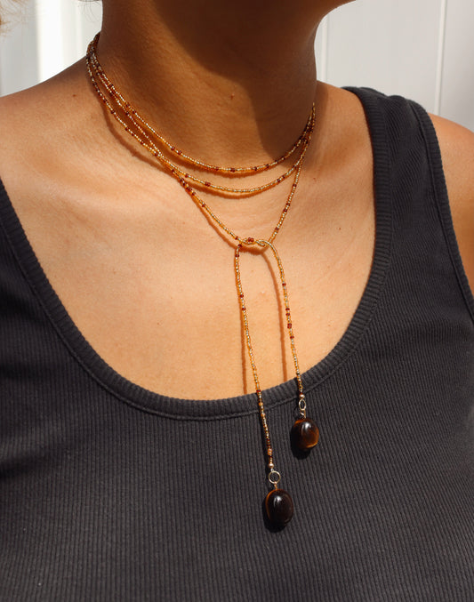 Beaded Lariat Necklace