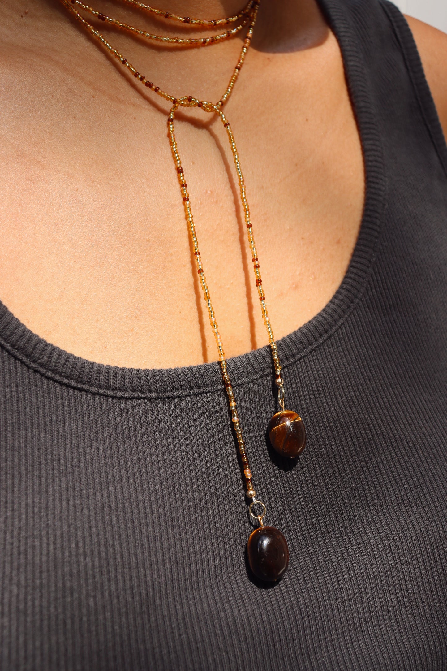 Beaded Lariat Necklace