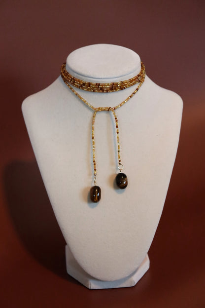 Beaded Lariat Necklace