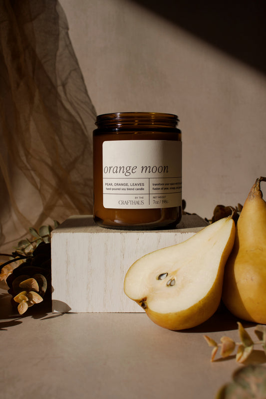 Orange Moon Candle