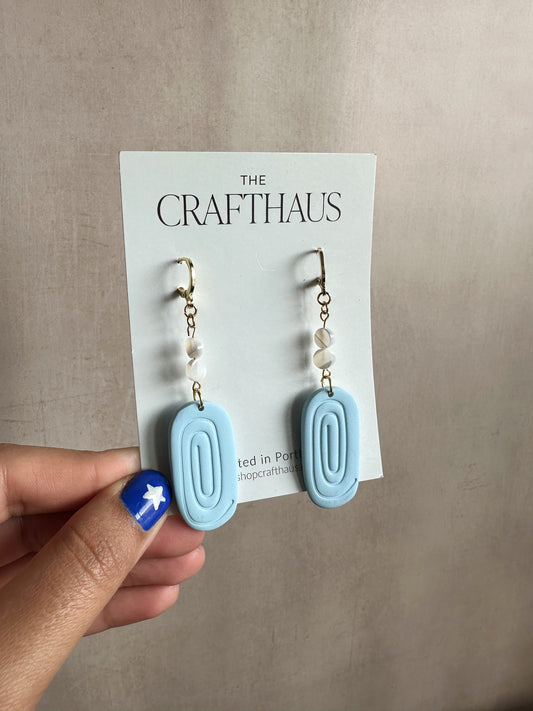 Blue Swirl Earrings