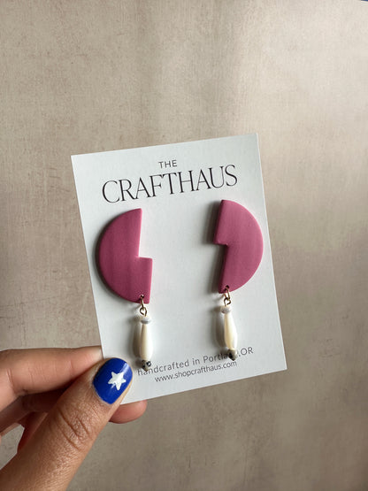 Semi Circle Bead Earrings